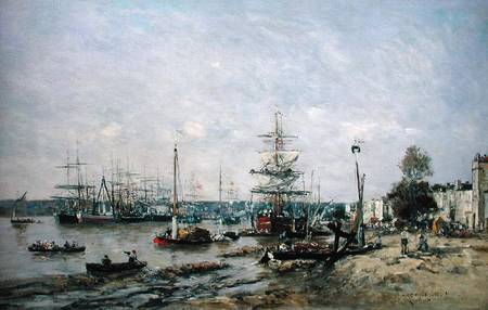 Bordeaux - Quay and Port van Eugène Boudin