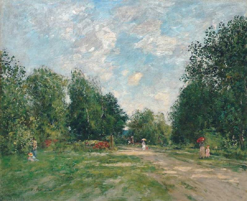 Der Park Cordier in Trouville van Eugène Boudin