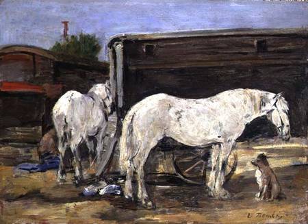 Gypsy Horses van Eugène Boudin