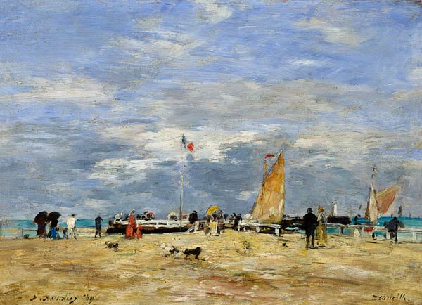 The Jetty at Deauville van Eugène Boudin