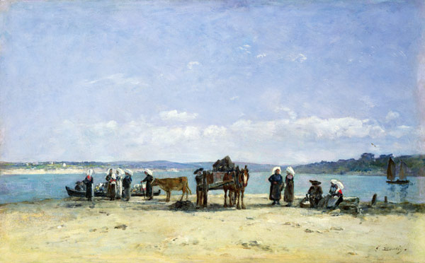 The Breton Fishermen's Wives van Eugène Boudin