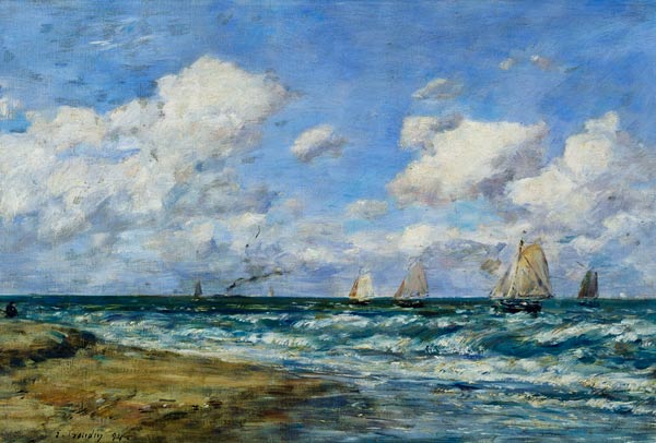 Marine scene van Eugène Boudin