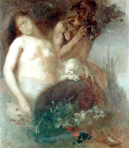 Nymph and Satyr van Eugène Carrière