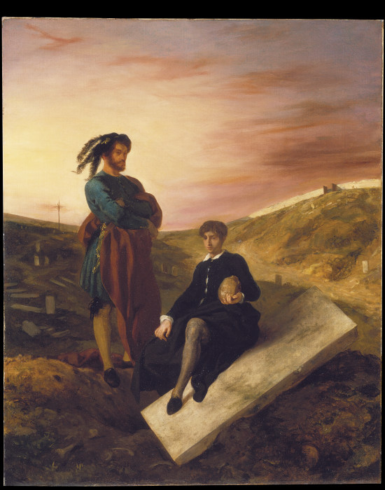 Hamlet and Horatio at the Cemetery van Eugène Delacroix