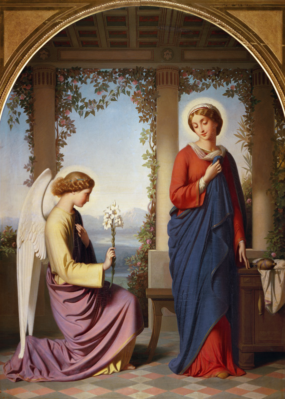 The Angelic Salutation, or The Annunciation van Eugène-Emmanuel Amaury-Duval