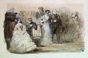 A Reception during the Reign of Louis-Philippe (1830-48) 1832 (pen & ink and w/c on paper)