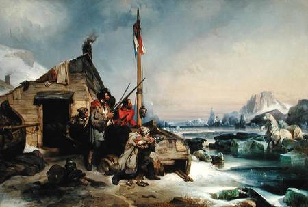 Wintering of a Team of Dutch Sailors on the Eastern Coast of Novaya Zemlya van Eugene Modeste Edmond Lepoittevin