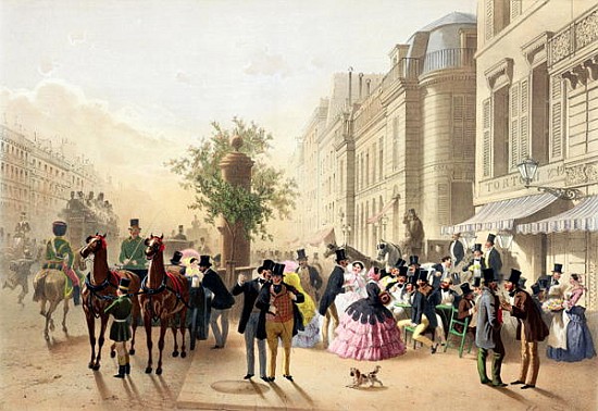 Boulevard des Italiens, from ''Physionomies de Paris'' van Eugene Charles Francois Guerard