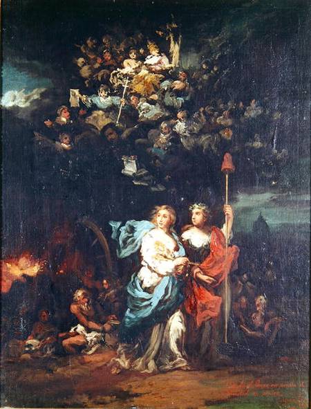 The Church Guided by Liberty van Eugenio Lucas Velazquez