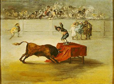 Martincho's Other Folly in the Bull Ring at Saragossa van Eugenio Lucas y Padilla