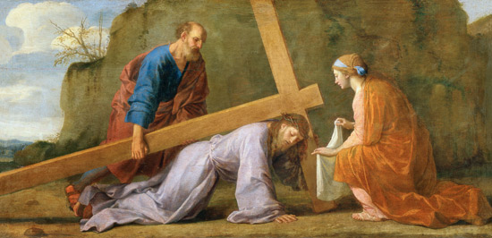 Christus das Kreuz tragend van Eustache Le Sueur