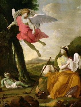 Hagar and Ishmael Rescued by the Angel, c.1648 (oil on canvas)