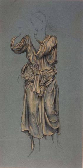 Drapery Study for the figure of eternal youth from 'The Hour Glass'