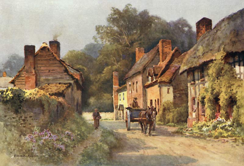 Old Cottages, Fownhope van E.W. Haslehust