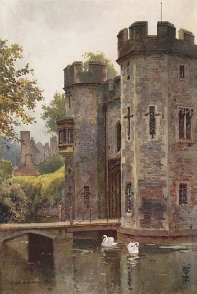 The Palace Gatehouse and Drawbridge, Wells van E.W. Haslehust