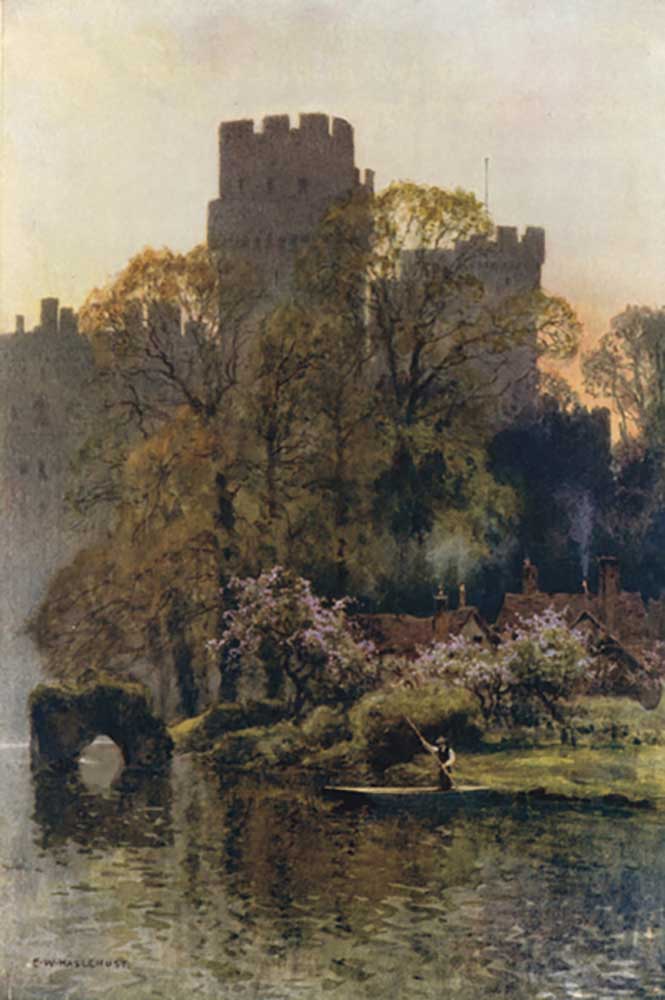 Warwick Castle from the River van E.W. Haslehust