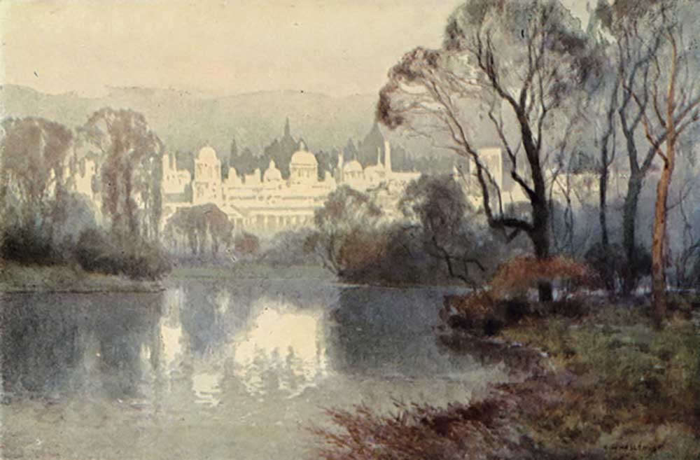 Whitehall from St Jamess Park van E.W. Haslehust