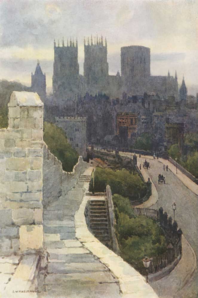 York from the City Walls van E.W. Haslehust