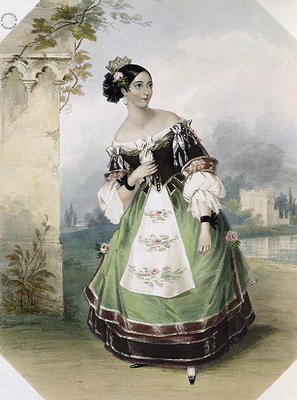 Emma Albertazzi as Zerlina in 'Don Giovanni', printed by Charles Joseph Hullmandel (1789-1850) 1837 van Fanny Corbaut