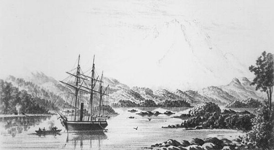 Mount Burney from the Otter Islands van F.C.P. Vereker