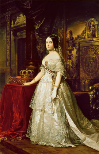 Isabella II. von Spanien van Federico de Madrazo