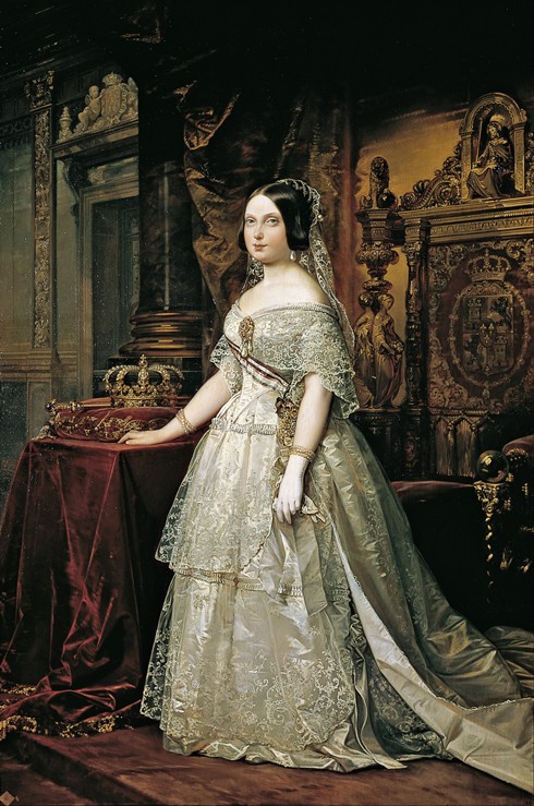 Portrait of Isabella II of Spain van Federico de Madrazo y Kuntz
