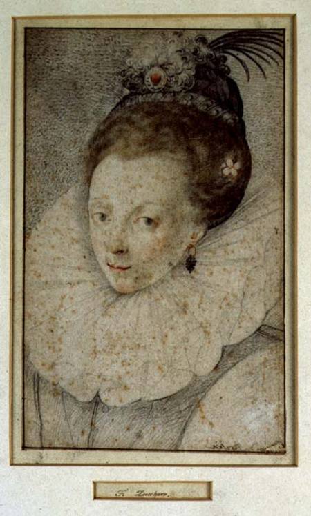 Portrait of Queen Elizabeth I (1533-1603) 16th century van Federico Zuccari