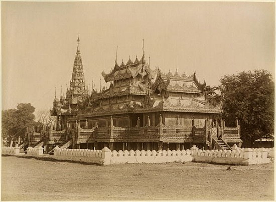 The Nan-U Human-Se, Shwe-Kyaung in the palace of Mandalay, Burma, late 19th century van Felice (Felix) Beato