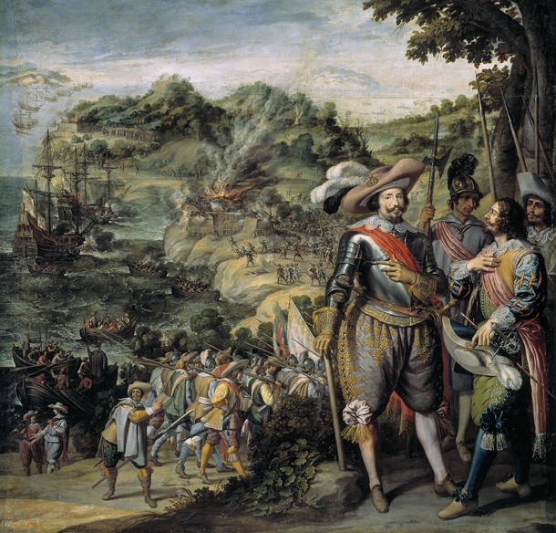 The capture of Saint Kitts by Don Faderique de Toledo van Felix Castello
