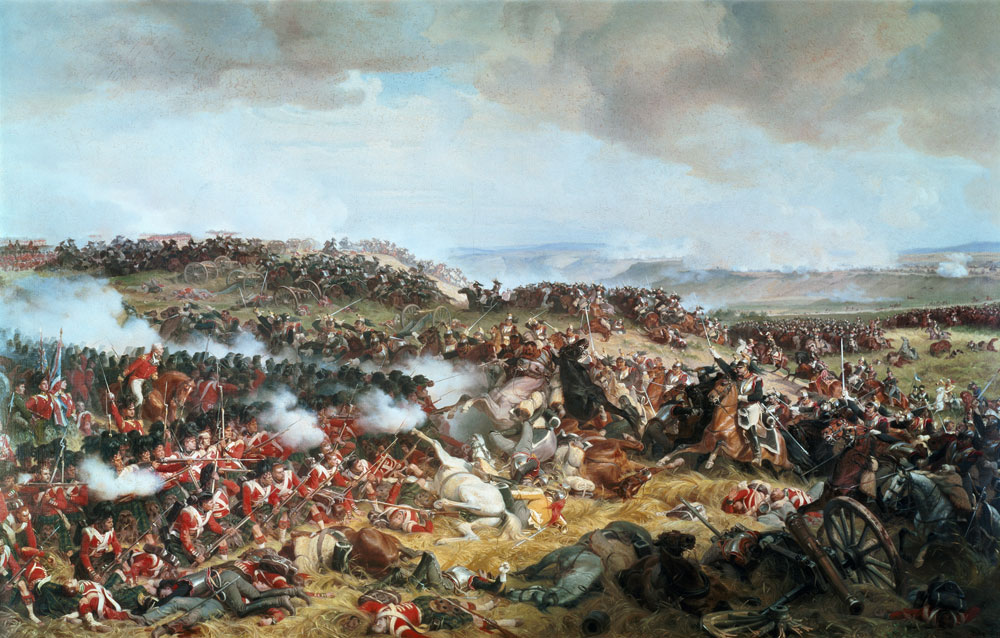 Cuirassiers Charging the Highlanders at the Battle of Waterloo on 18th June 1815 van Felix Philippoteaux