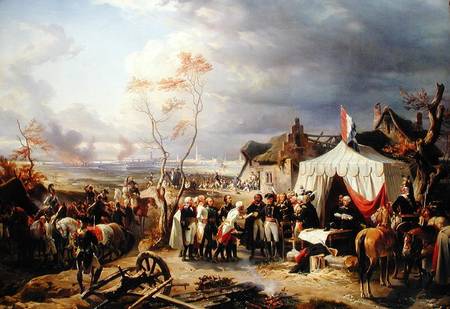 General De La Morliere Receiving the Surrender of Antwerp, 29th November 1792 van Felix Philippoteaux