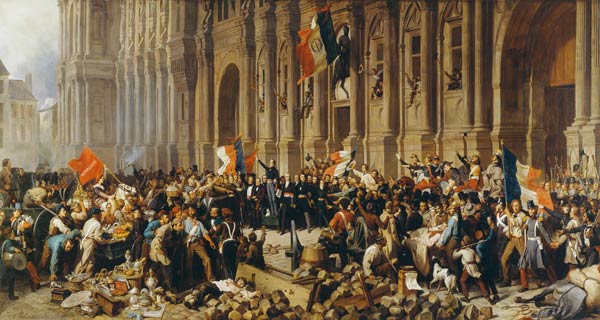 Lamartine rejects the red flag in 1848 van Felix Philippoteaux