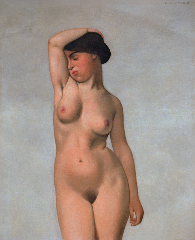 F.Vallotton/ Female nude with raised arm van Felix Vallotton