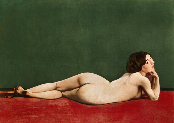 Nude Stretched out on a Piece of Cloth van Felix Vallotton