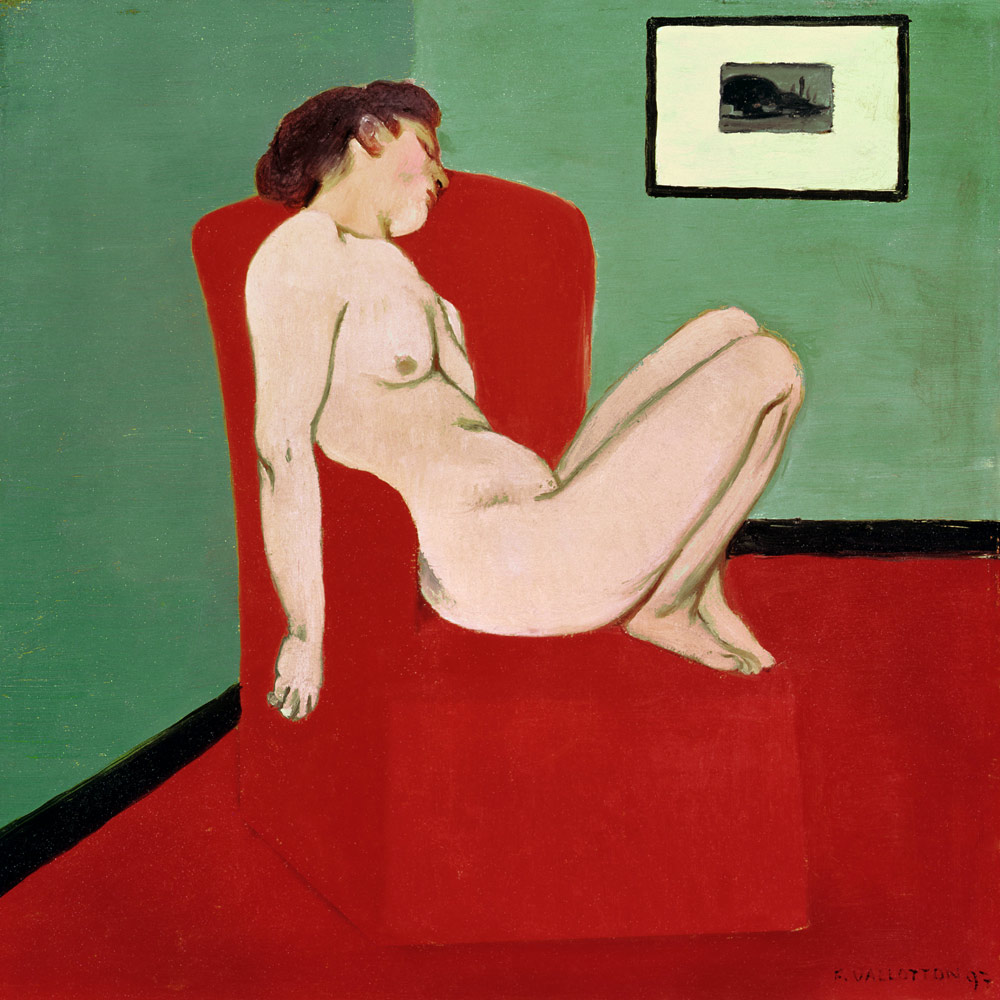 F.Vallotton / Nude woman on a chair van Felix Vallotton