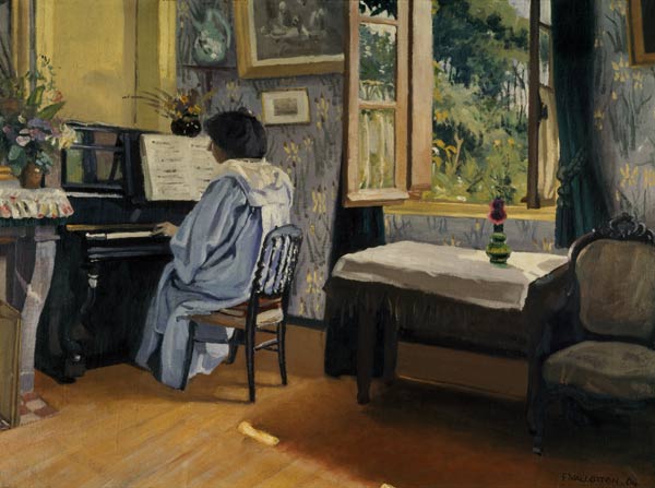 F.Vallotton / Woman at the Piano van Felix Vallotton