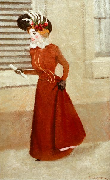 F.Vallotton / Woman w.Plumed Hat / 1895 van Felix Vallotton