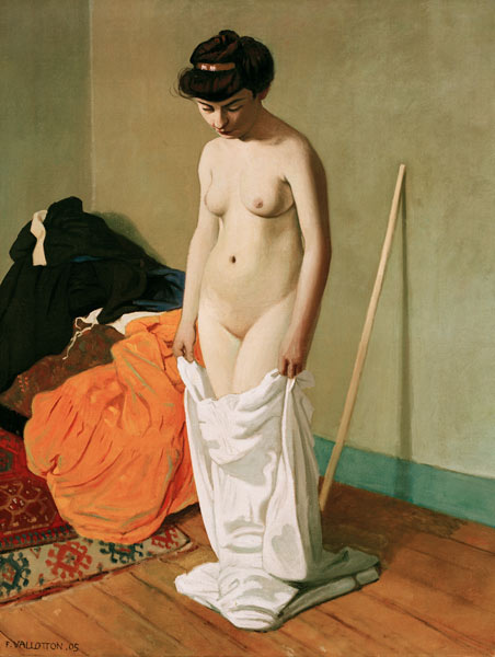 F.Vallotton / Standing Nude, Undressing van Felix Vallotton