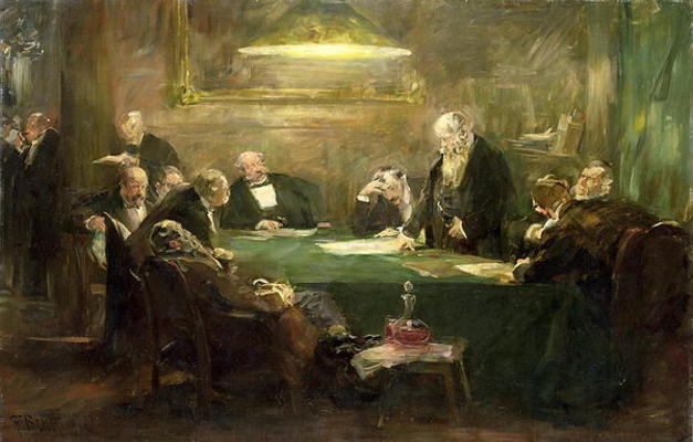 The Meeting of the Board of Directors, 1900 (oil on canvas) van Ferdinand Brutt