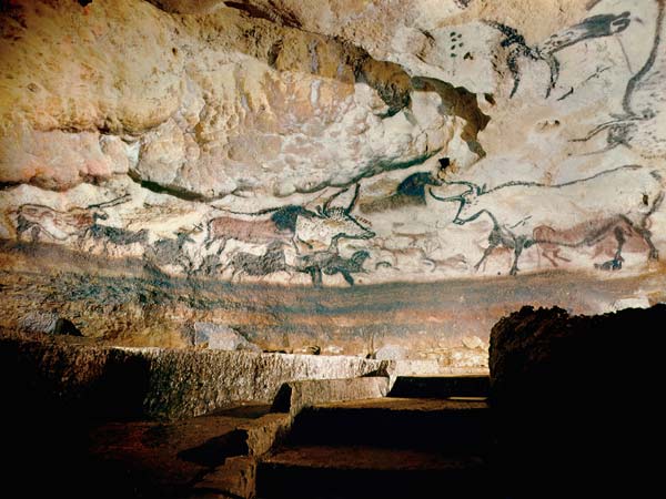 Höhle von Lascaux, Dordogne van Ferdinand Hodler