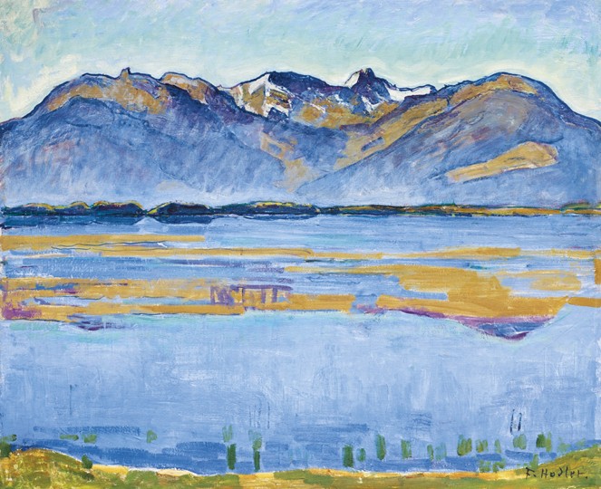 Montana landscape with Becs de Bosson and Vallon de Réchy van Ferdinand Hodler