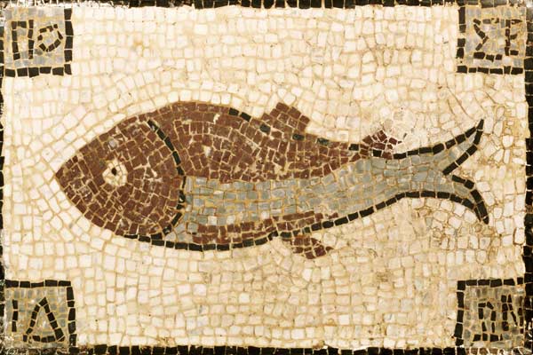 Römisches Mosaik mit Fischmotiv. van Ferdinand Hodler