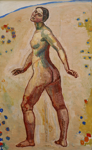 Female nude walking van Ferdinand Hodler
