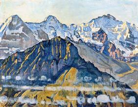 Eiger, Mönch en Jungfrau in de zon