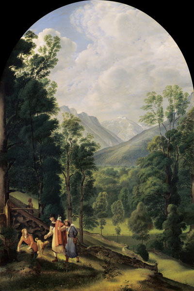 Berchtesgadener Landschaft. van Ferdinand Olivier