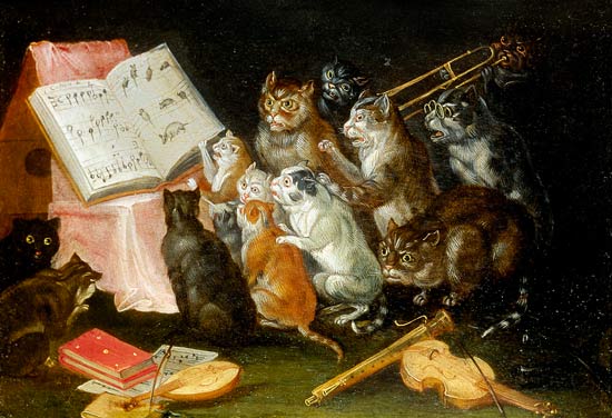 A Musical Gathering of Cats van Ferdinand van Kessel