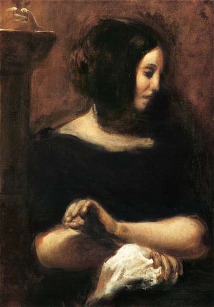 George Sand van Ferdinand Victor Eugène Delacroix