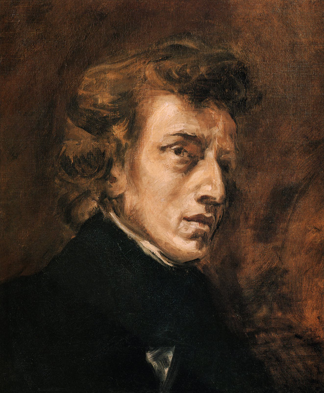 Frédéric Chopin van Ferdinand Victor Eugène Delacroix