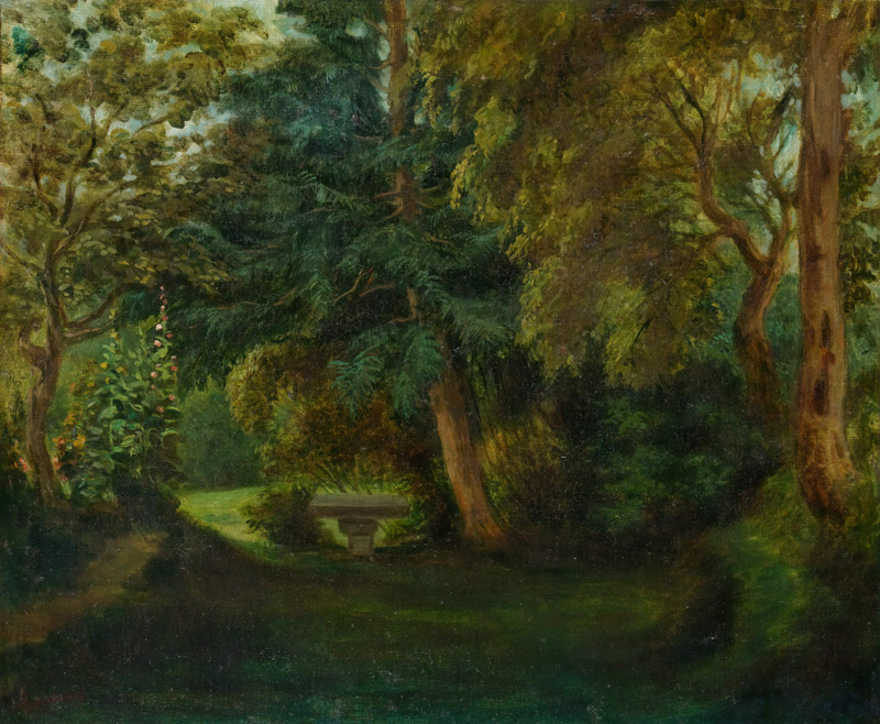 George Sand's Garden at Nohant van Ferdinand Victor Eugène Delacroix
