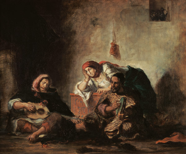 Jewish Musicians in Mogador van Ferdinand Victor Eugène Delacroix
